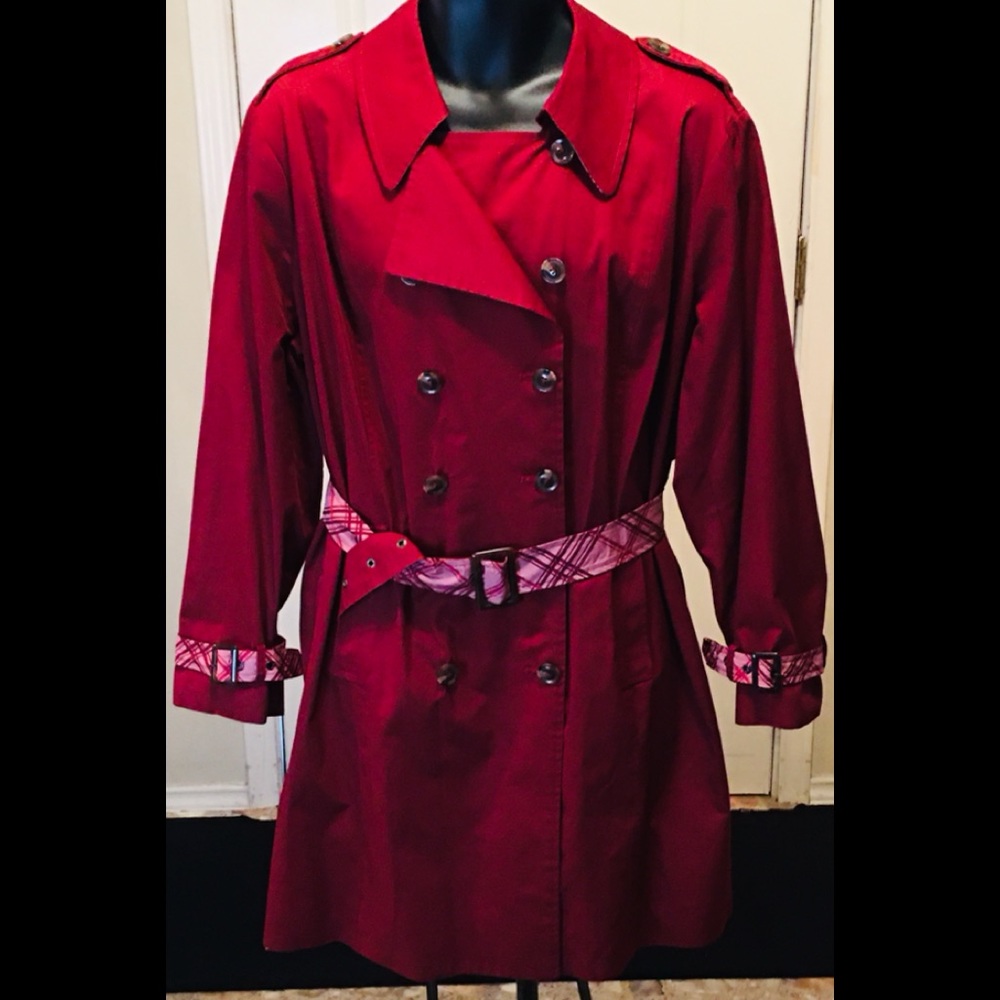 Iman Global Chic Pop of Plaid Coat/ Dress Size 2x